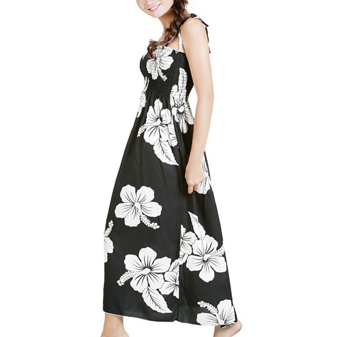 Sea Turtle Red Hibiscus Hawaiian Pattern Print Women Long Robe