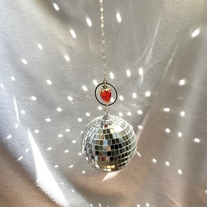 STRAWBERRY DISCO BALL Suncatcher Gift for Her Fruit Decor Wedding Nursery Bedroom Dorm Art Decor Wall Hanging Work Unique Gift Birthday