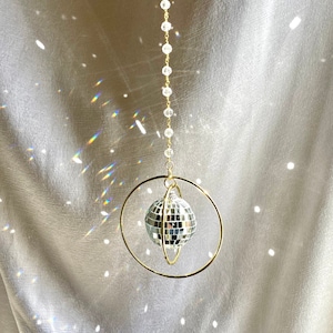 MINI DISCO BALL Suncatcher Crystal Mirror Ball Wedding Personalize Custom Swift Bachelorette Birthday Window Wall Art unique gifts Decor