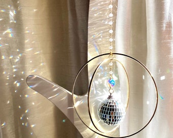 DISCO BALL Suncatcher Crystal Mirror Ball Swift Wedding Window Wall Art Hanging Alien unique gifts Birthday Decor Bedroom Nursery Dorm
