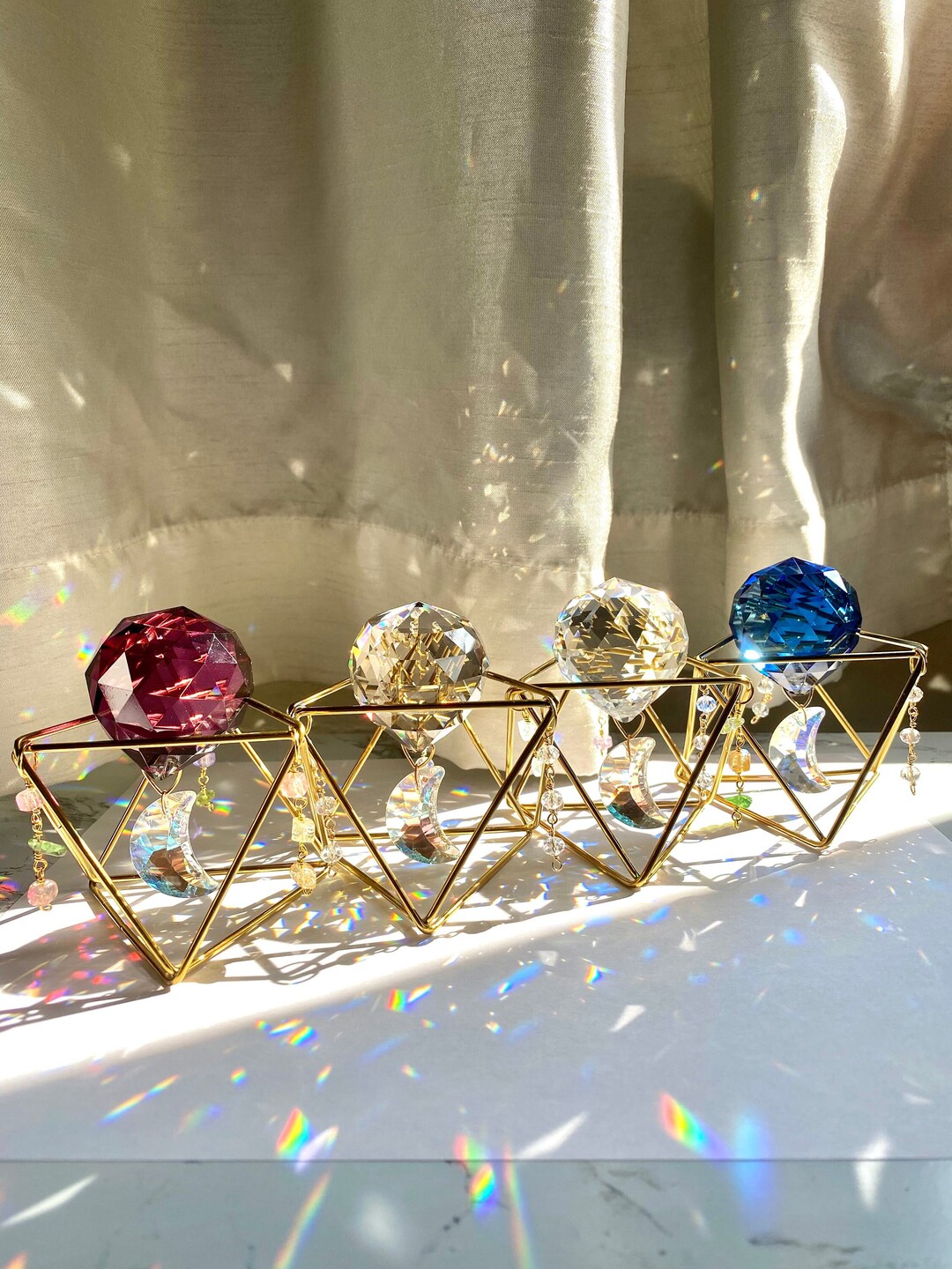 MOON Tabletop Suncatcher Crystal Birthday Crystal Astrology Moon Phase