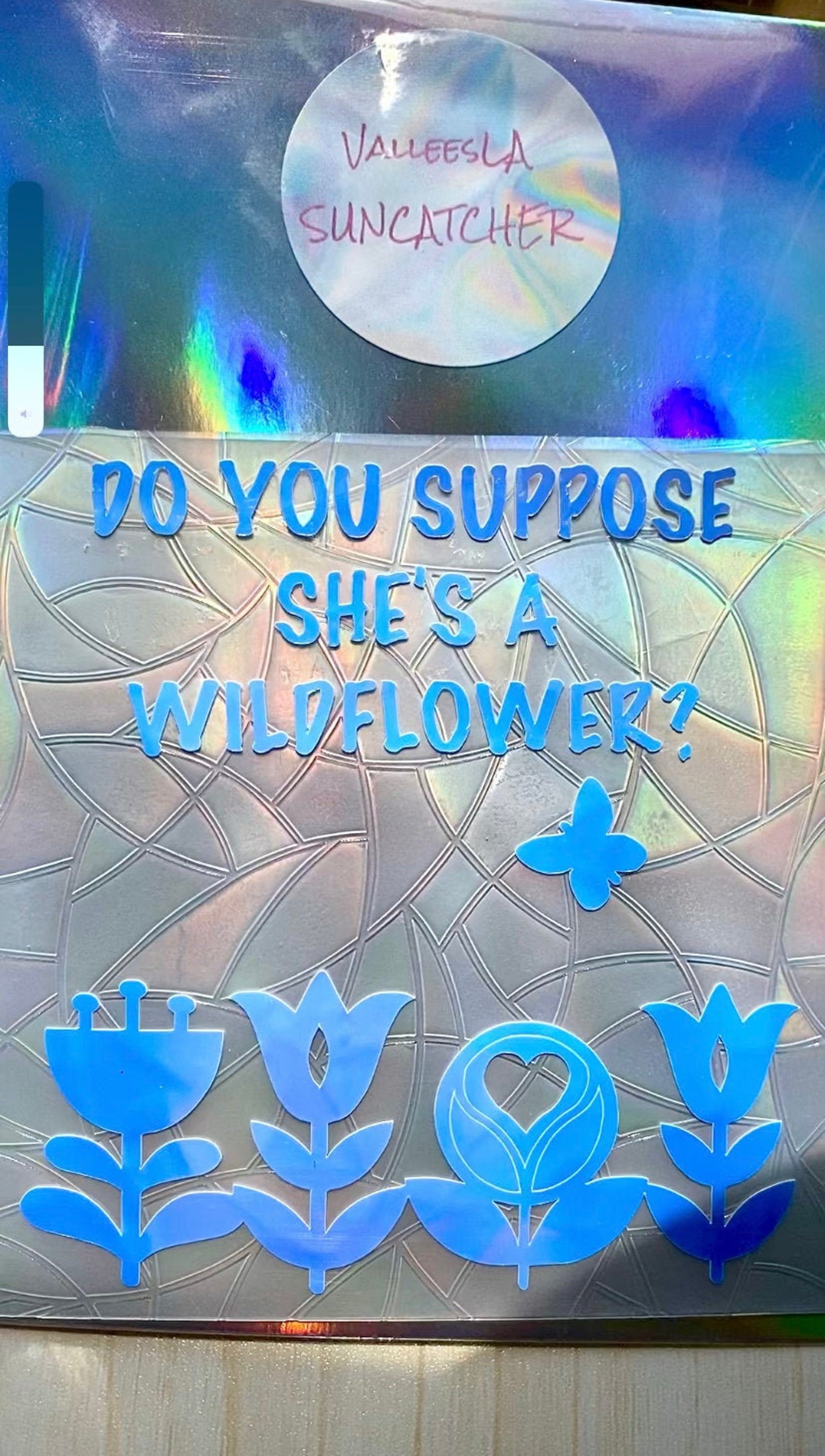 Decal Suncatcher Alice in Wonderland wildflower Window Cling Etsy