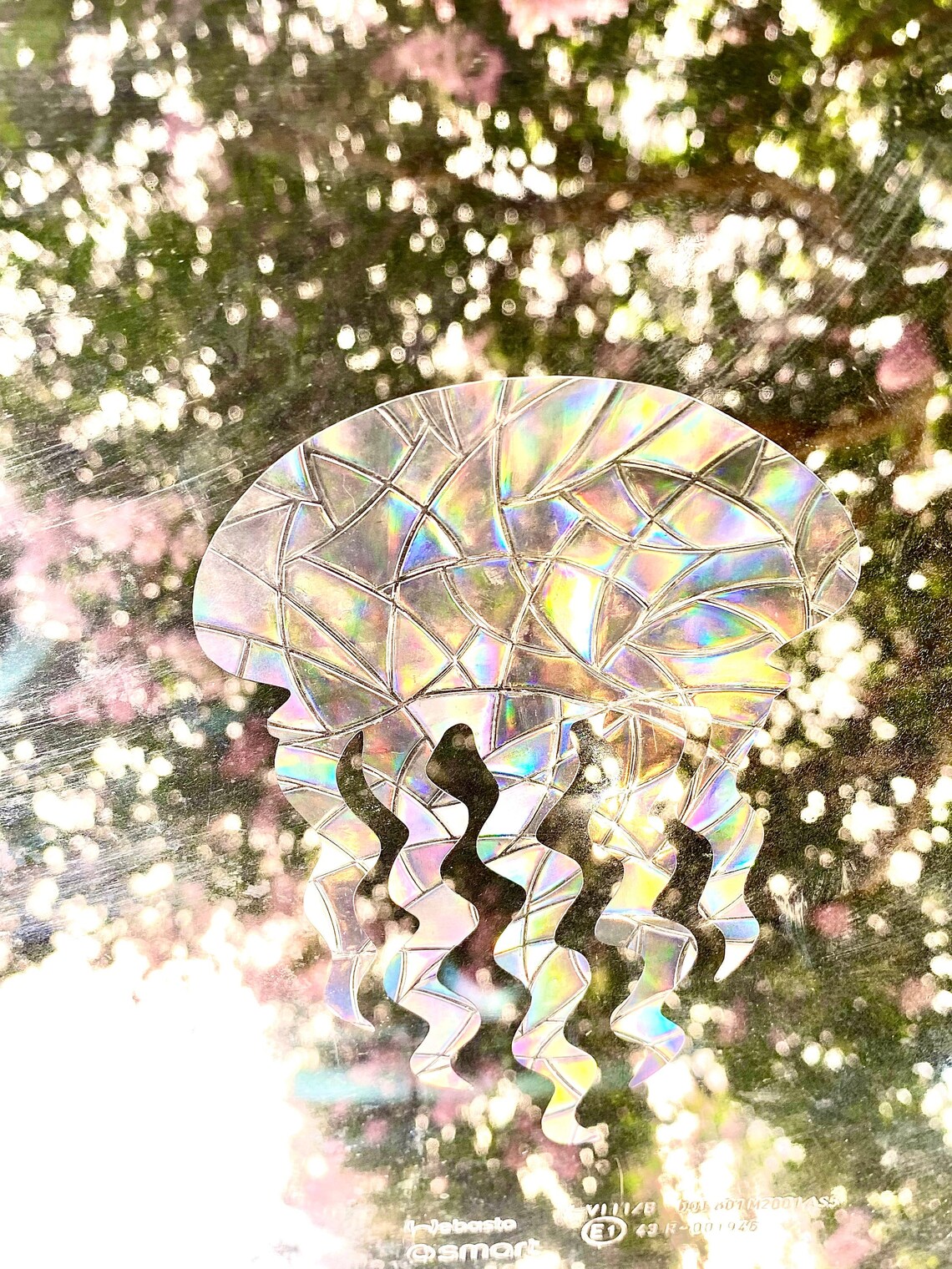 Jellyfish Suncatcher Cling Window Sticker Decal Film Rainbow Etsy