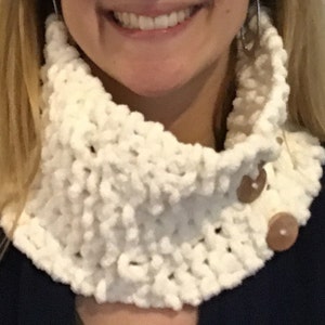 Witte nekwarmer voor tieners en volwassenen
