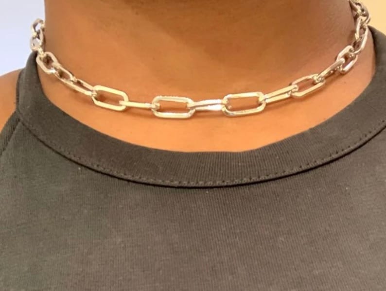 Hot Selling Punk Style Delicate Jewelry Simple Circle Chain Collar Choker Necklace for Women