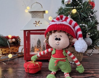 Arthur The Elf Amigurimi Crochet Toy Elf Mascot Fantasy Santa Christmas Birthday Gift