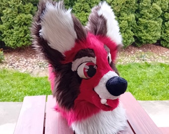 Premade red fox fursuit head