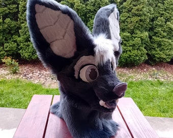 Premade vleermuis fursuit hoofd