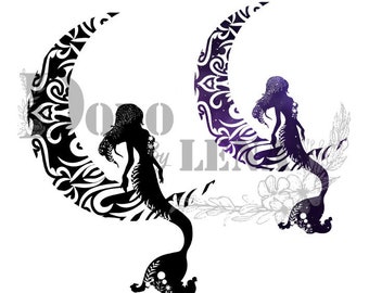 Free Free Mermaid Moon Svg SVG PNG EPS DXF File