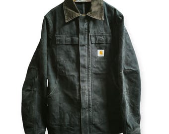 Vintage Carhartt J130 MOS Faded Distressed Canvas Hooded Vintage Carhartt J130 MOS Faded Distressed Canvas Hooded