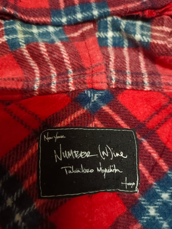 Vintage Number Nine FW06 Plaid Tartan Flannel Pul… - image 5