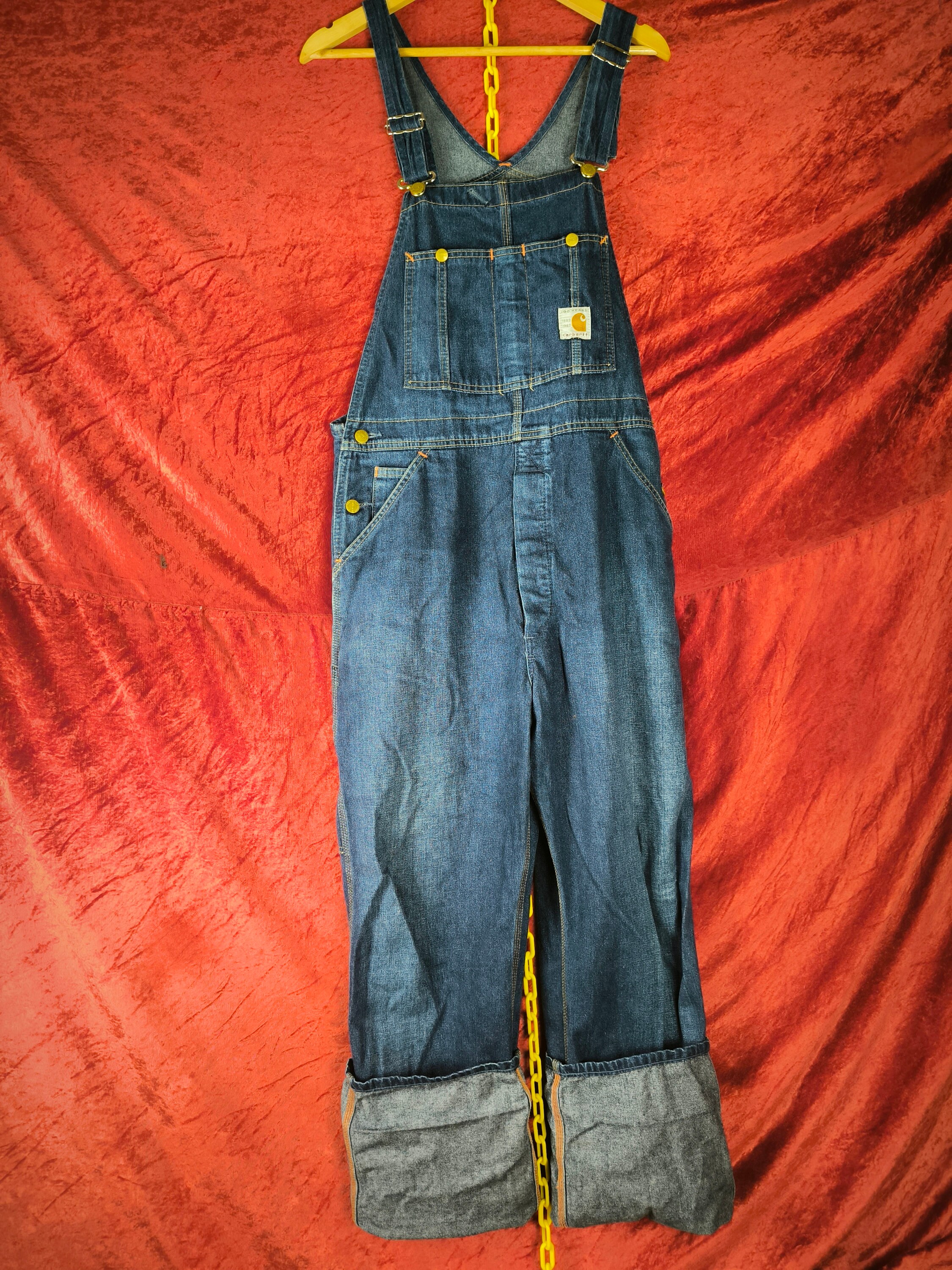 Vintage 80s Carhartt 100th Years Denim Workwear Overalls - Etsy