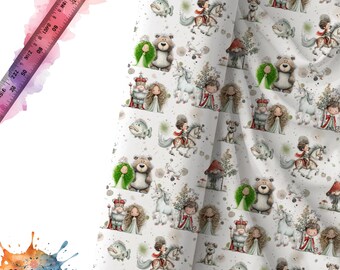 Own production fabric fairy tale the singing ringing tree for creative sewing projects, baby/children/motifs