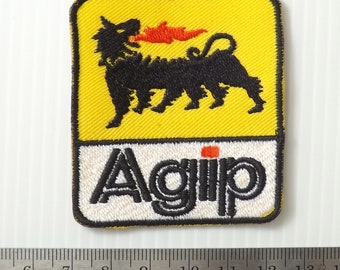 Agip Motor Oil Racing Automotive Patch Iron on Polo T shirt Cap Sign Badge Logo