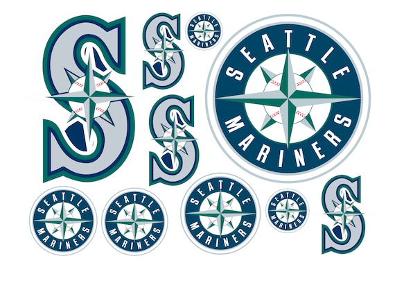 1 sh. seattle mariners decal sticker gang sheet UV print | Etsy