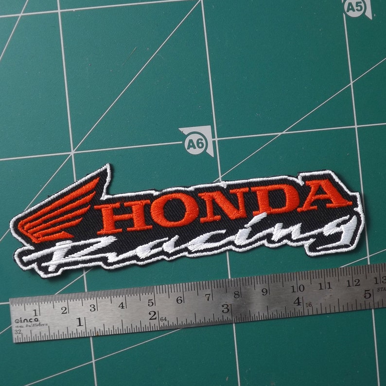 4.00x12.50 cm.x1 pc honda wing racing big bike embroidery iron on sew patch badge applique apparel garment fabric