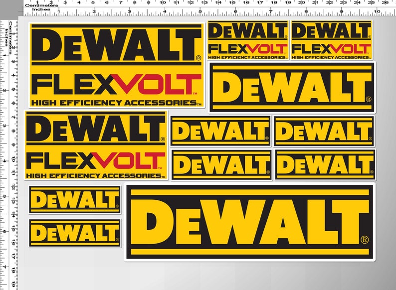 1 sh. DeWALT decal sticker gang sheet UV print diecut motor Etsy
