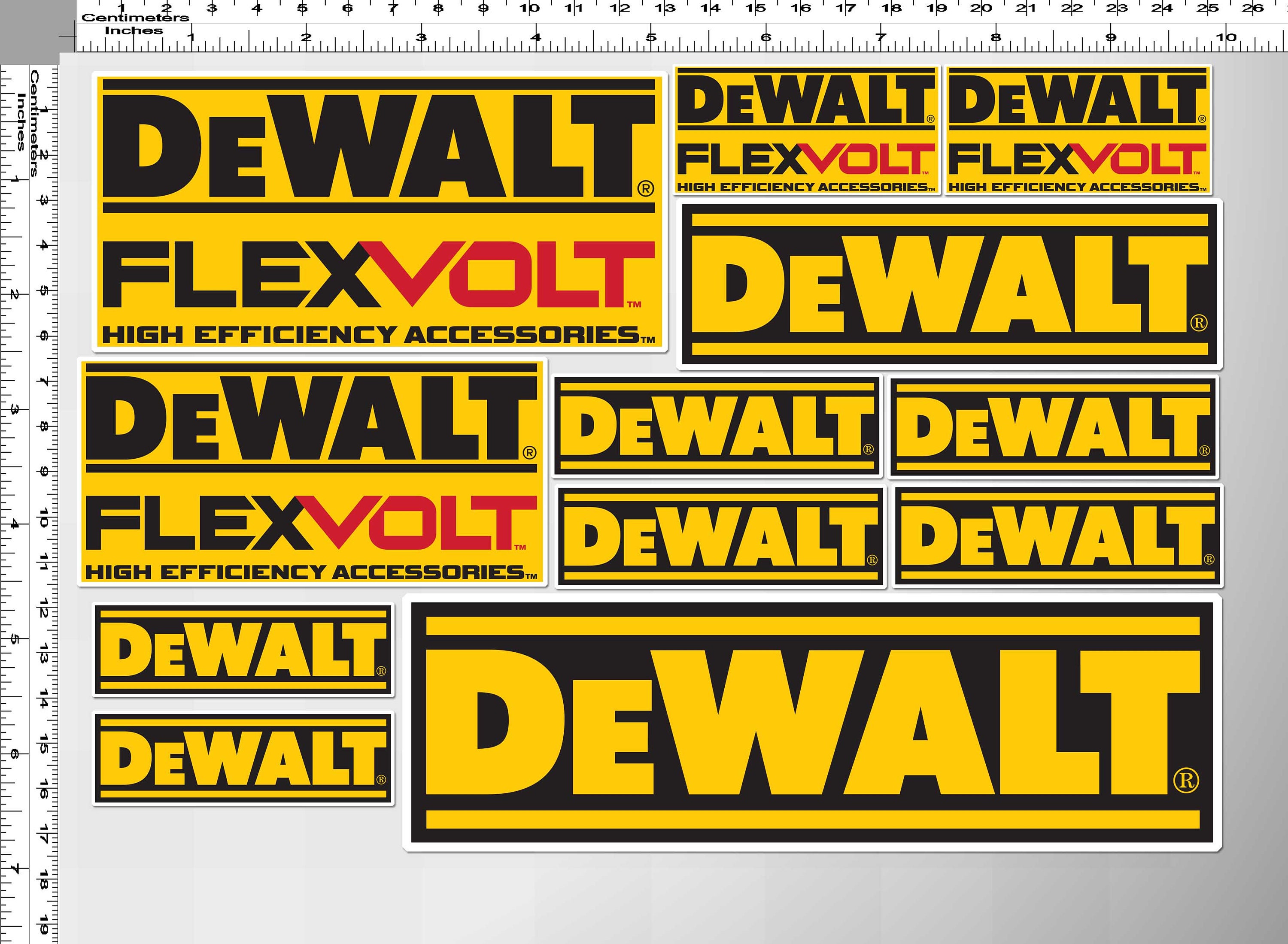 1 sh. DeWALT decal sticker gang sheet UV print diecut motor Etsy