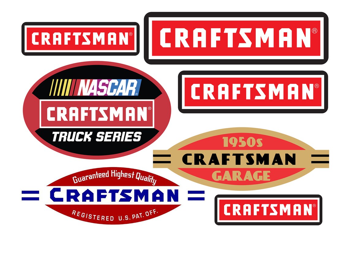 1 sh. craftsman tool decal sticker gang sheet UV print
