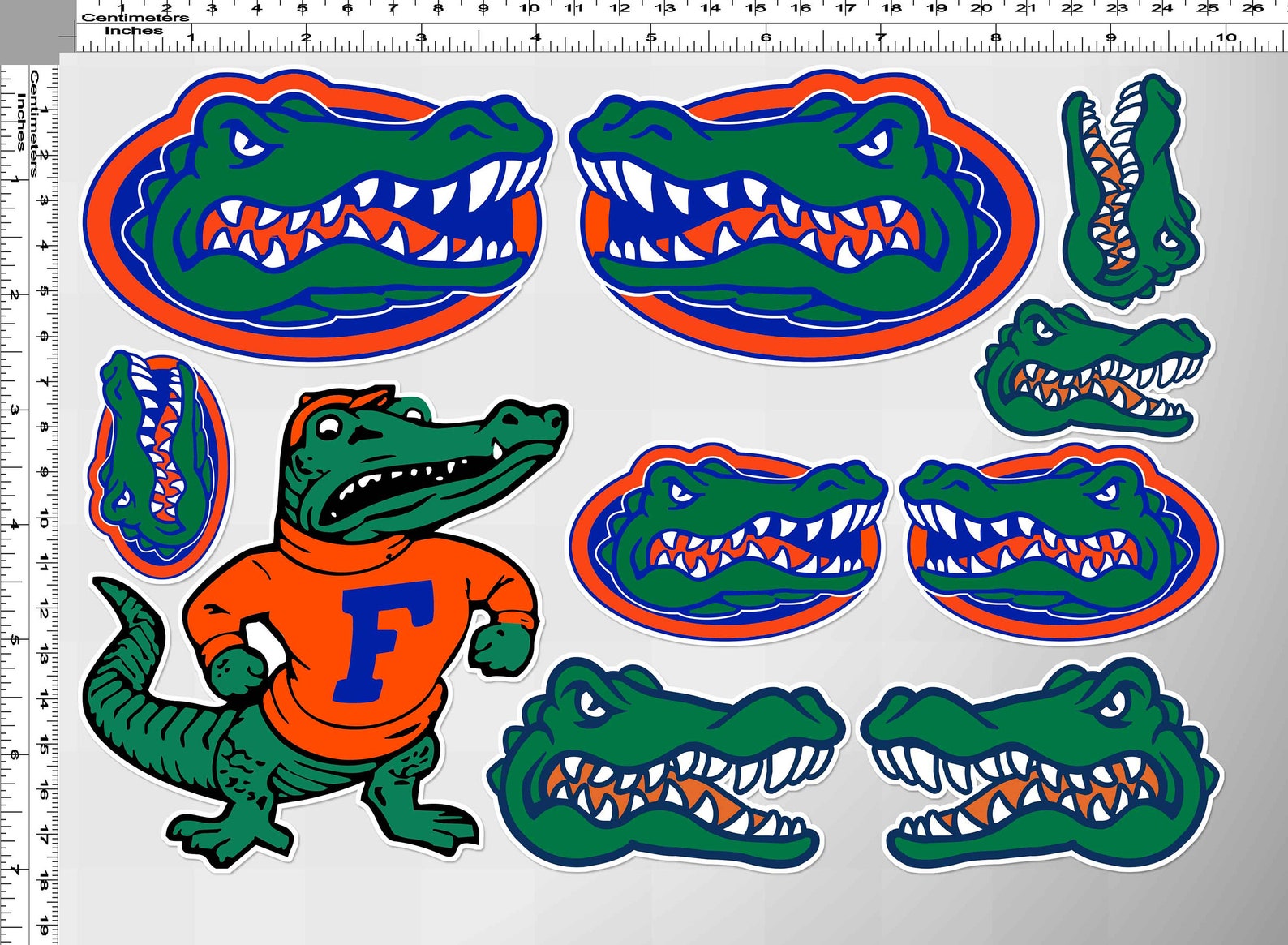 1 sheet florida gators decal sticker gang sheet UV print | Etsy