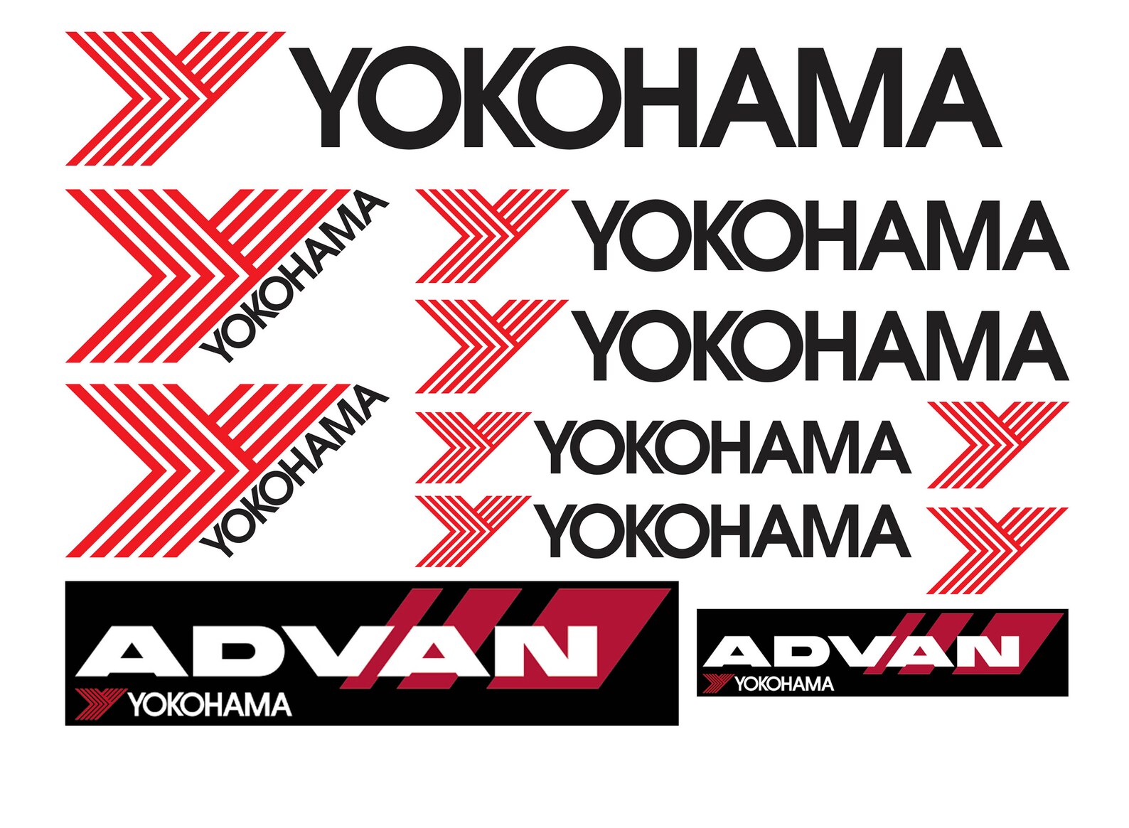 1 sh. yokohama decal sticker gang sheet UV print diecut motor Etsy