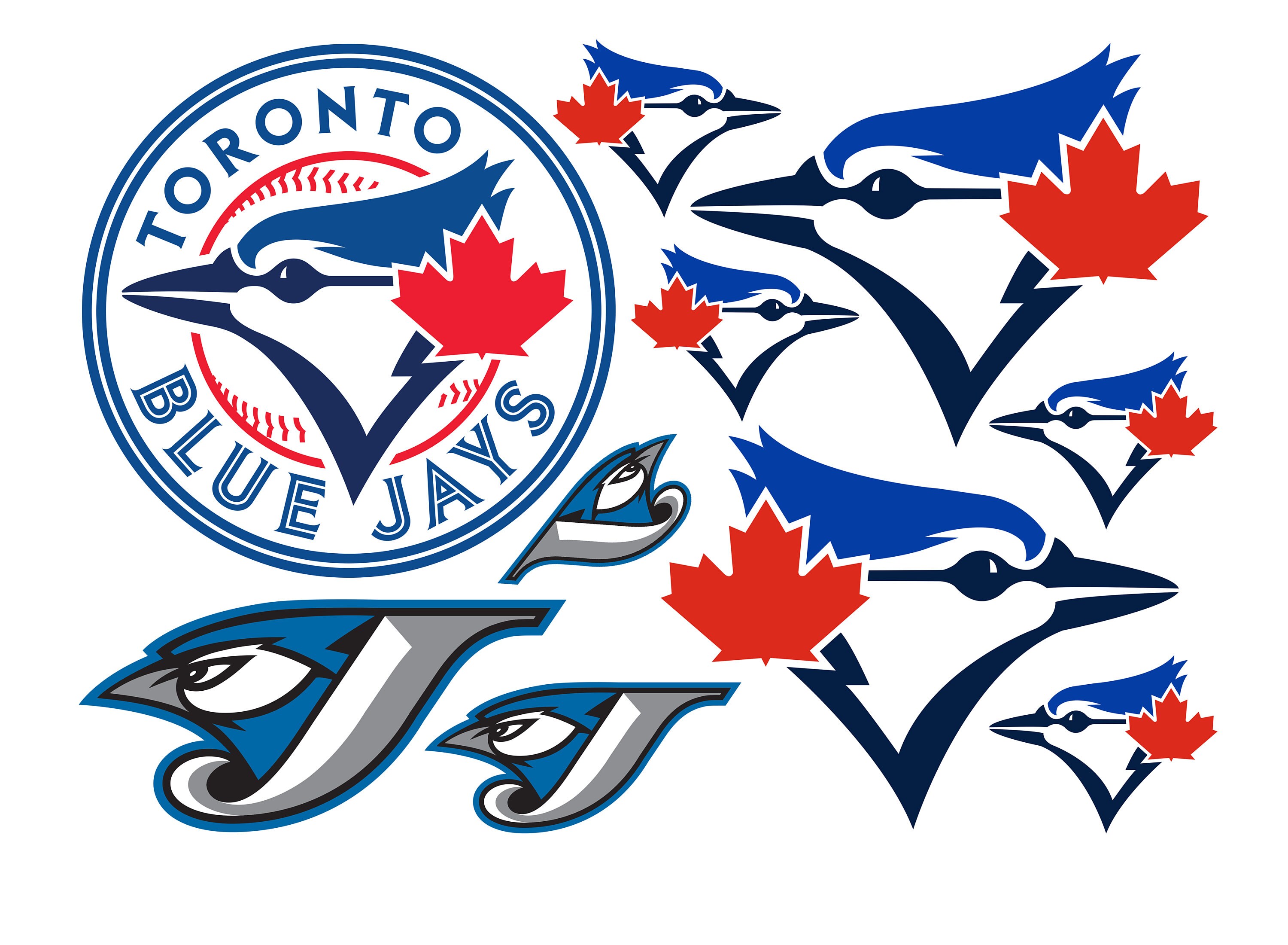 1 sh. toronto blue jays decal sticker gang sheet UV print Etsy