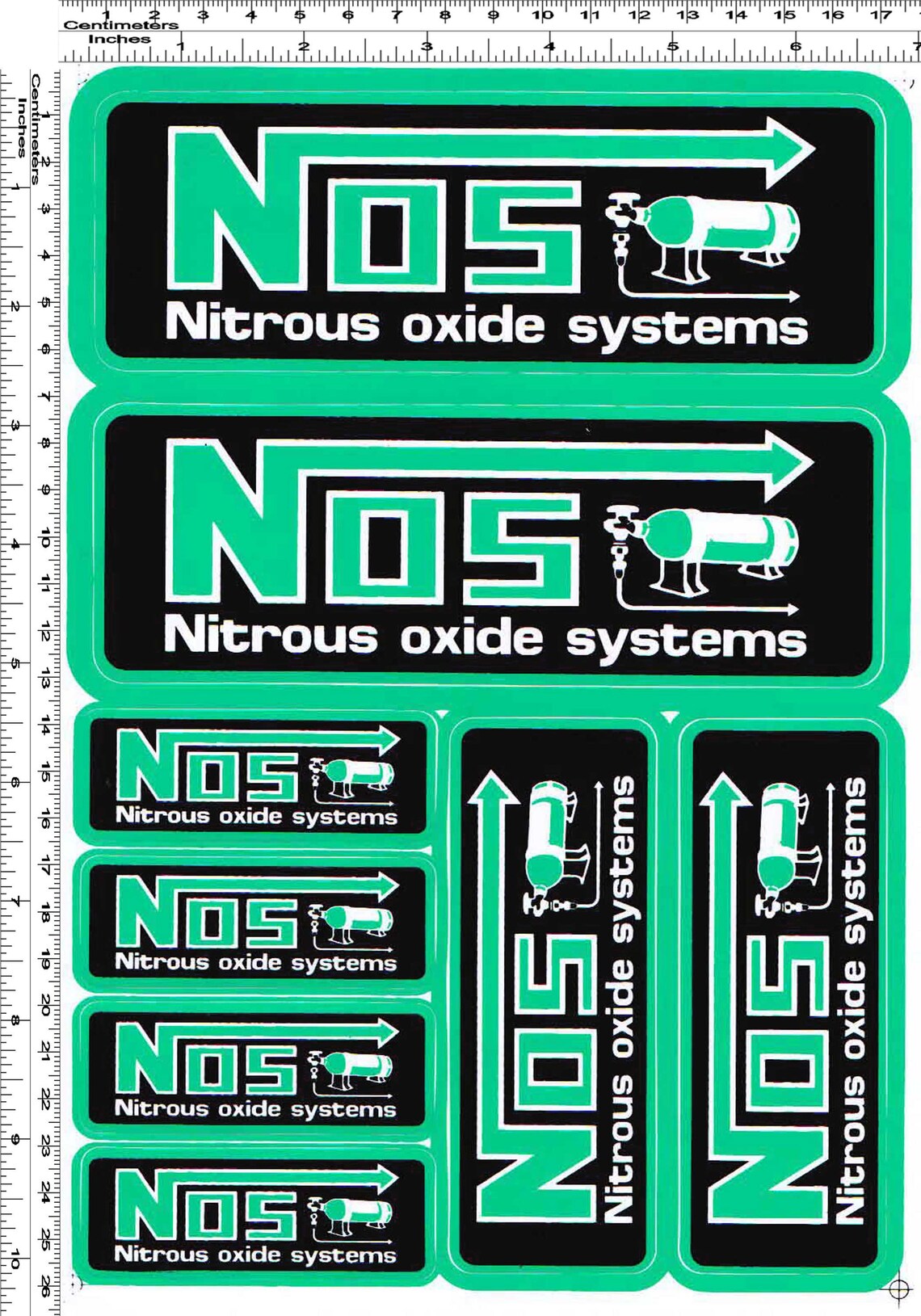1 sheet nos nitrous oxyde systems decal sticker gang sheet Etsy