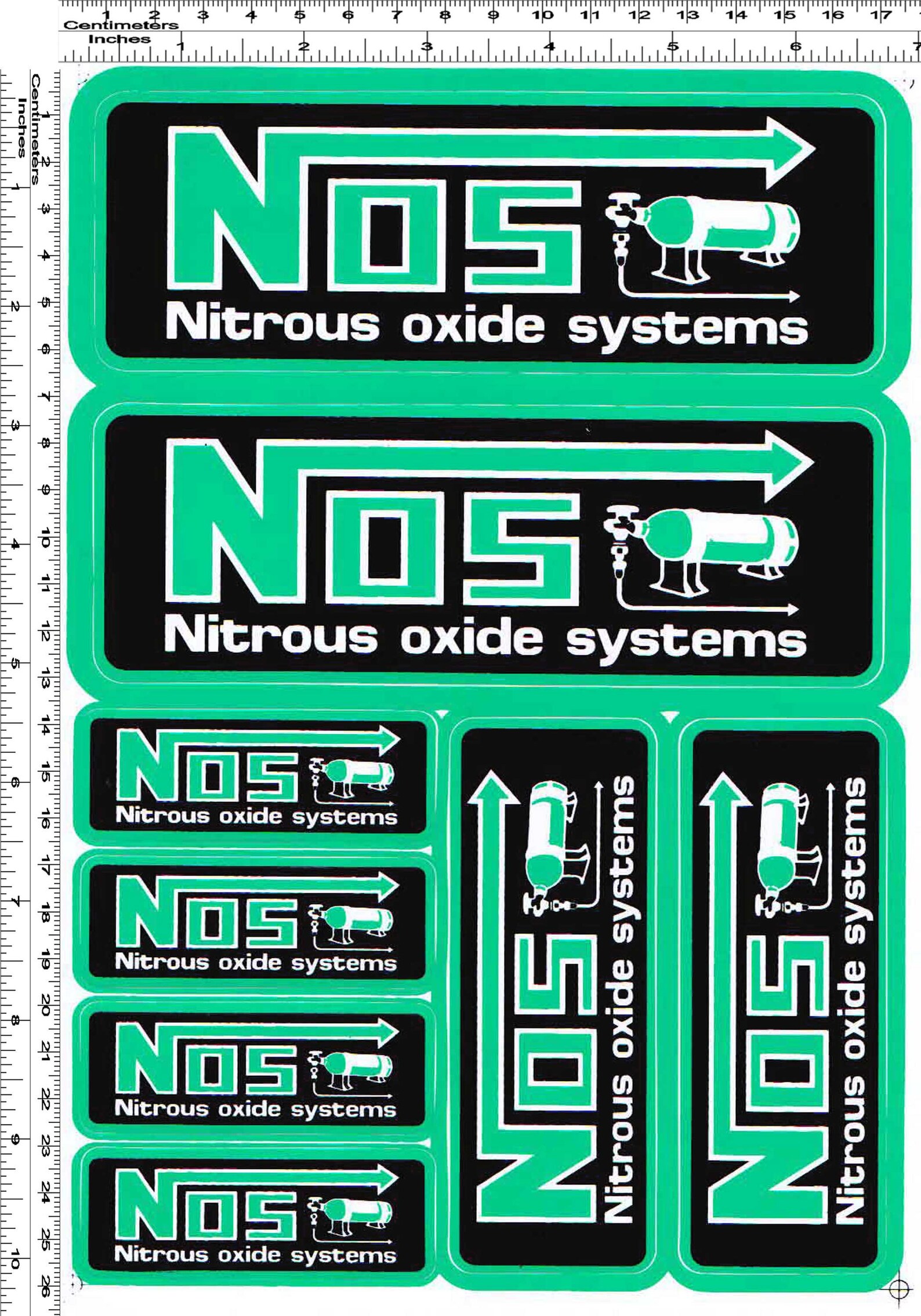 1 Sheet Nos Nitrous Oxyde Systems Decal Sticker Gang Sheet Etsy