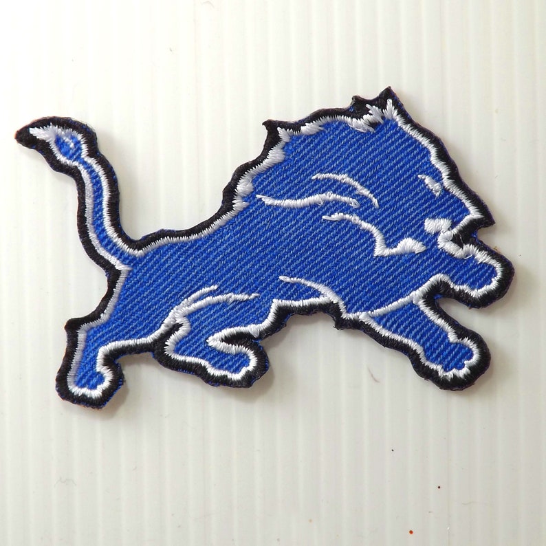 1 pc. 4.50x6.50 cm. detroit lions embroidery iron on sew patch | Etsy