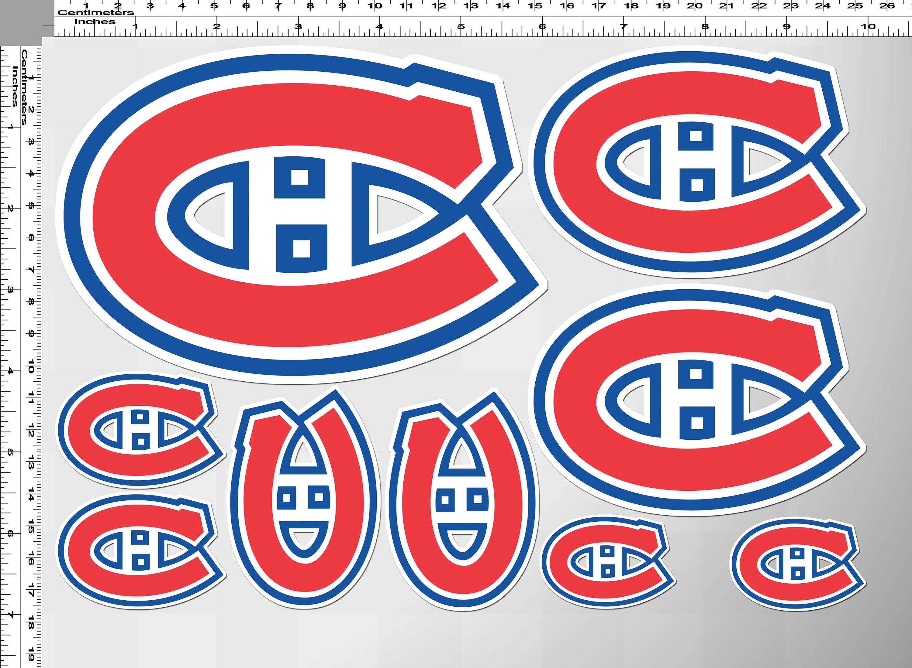 1 sh. montreal canadiens decal sticker gang sheet UV print Etsy