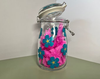 Forget me not airtight Kilner jar