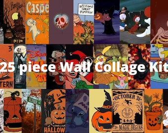 Halloween Aesthetic Wall Collage Kit - 25 or 50 pcs (4x6" or 5x7")