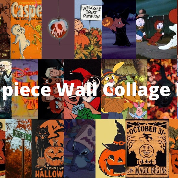 Halloween Aesthetic Wall Collage Kit - 25 or 50 pcs (4x6" or 5x7")