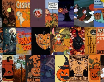 Halloween Aesthetic Wall Collage Kit (Digital) - 25 or 50 pcs