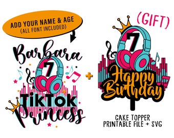 Tik Tok Princess Birthday Svg Customized Birthday Princess Etsy Tik Tok Princess Birthday Svg Customized Birthday Princess Etsy