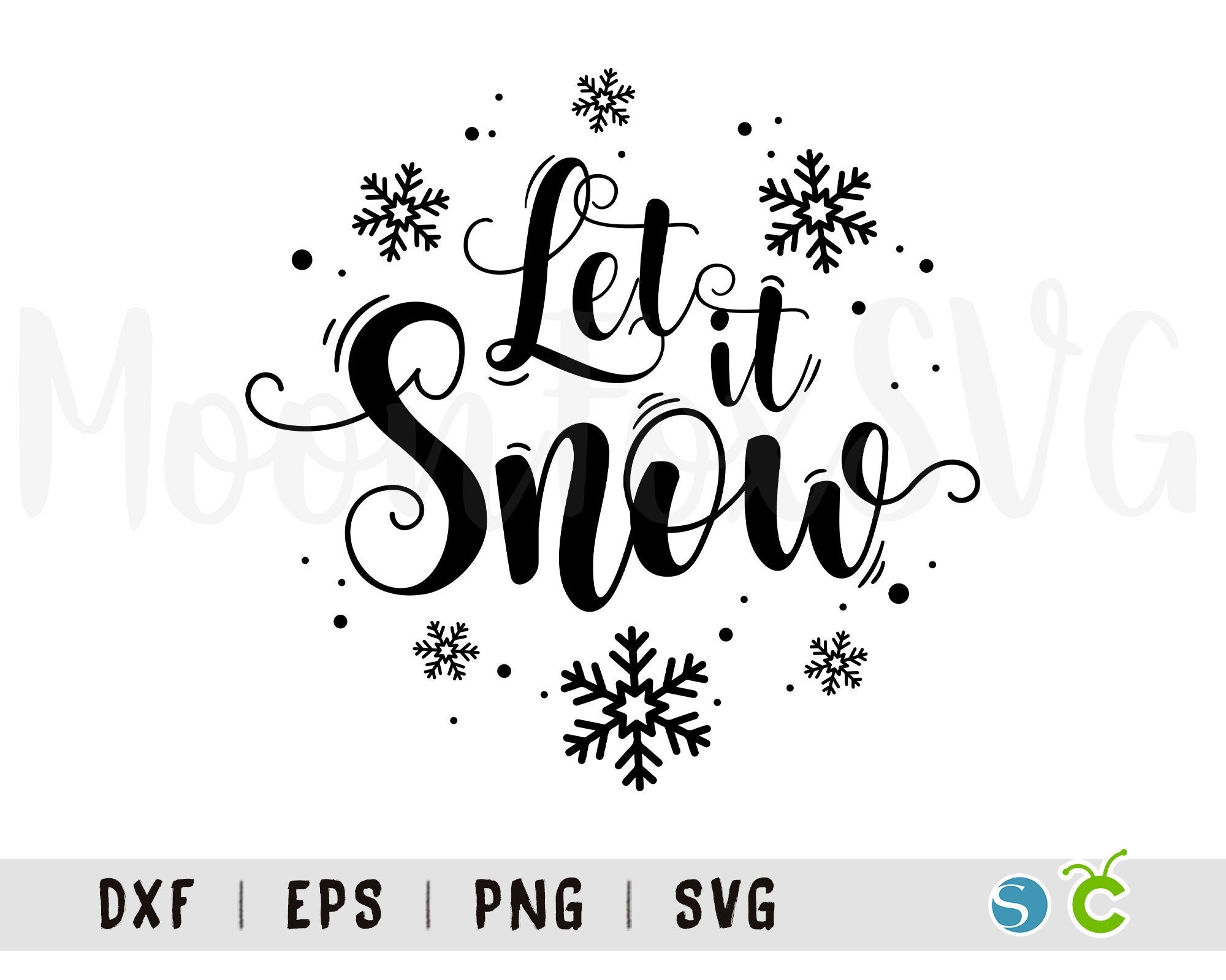 Download Let It Snow Svg Christmas Svg Snow Svg Snowflake Svg Etsy