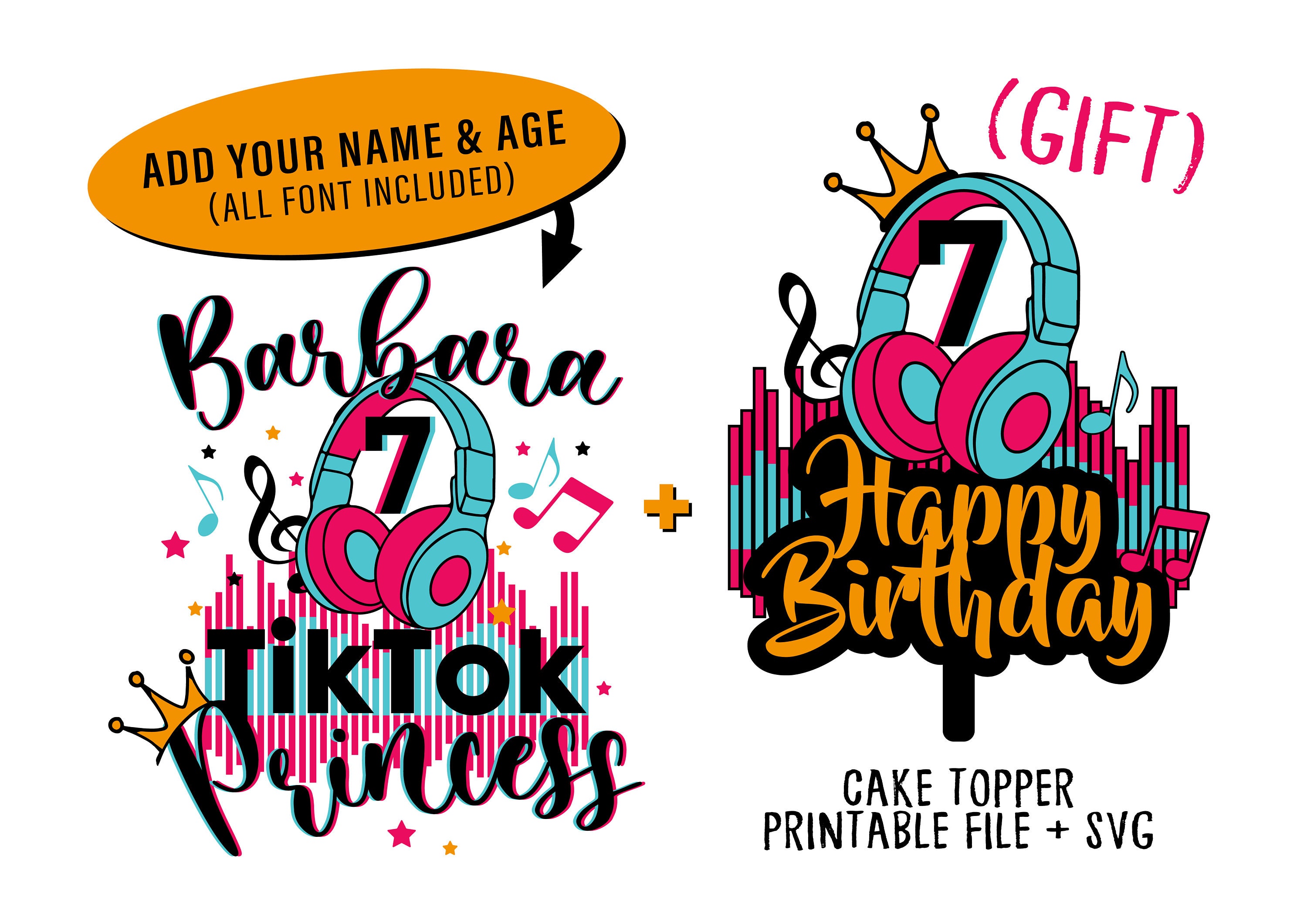 Tik Tok Birthday SVG