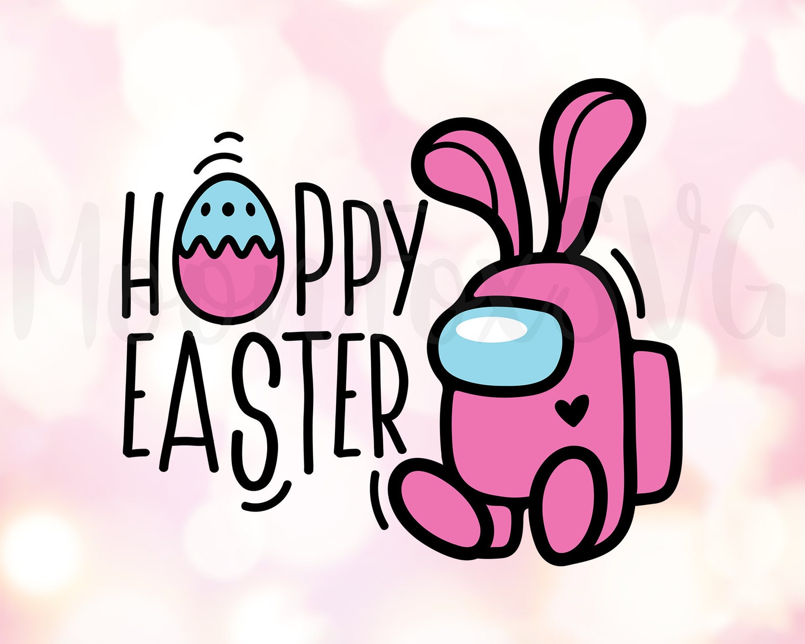 Hoppy Easter SVG Among Us svg Easter Egg Bunny happy | Etsy