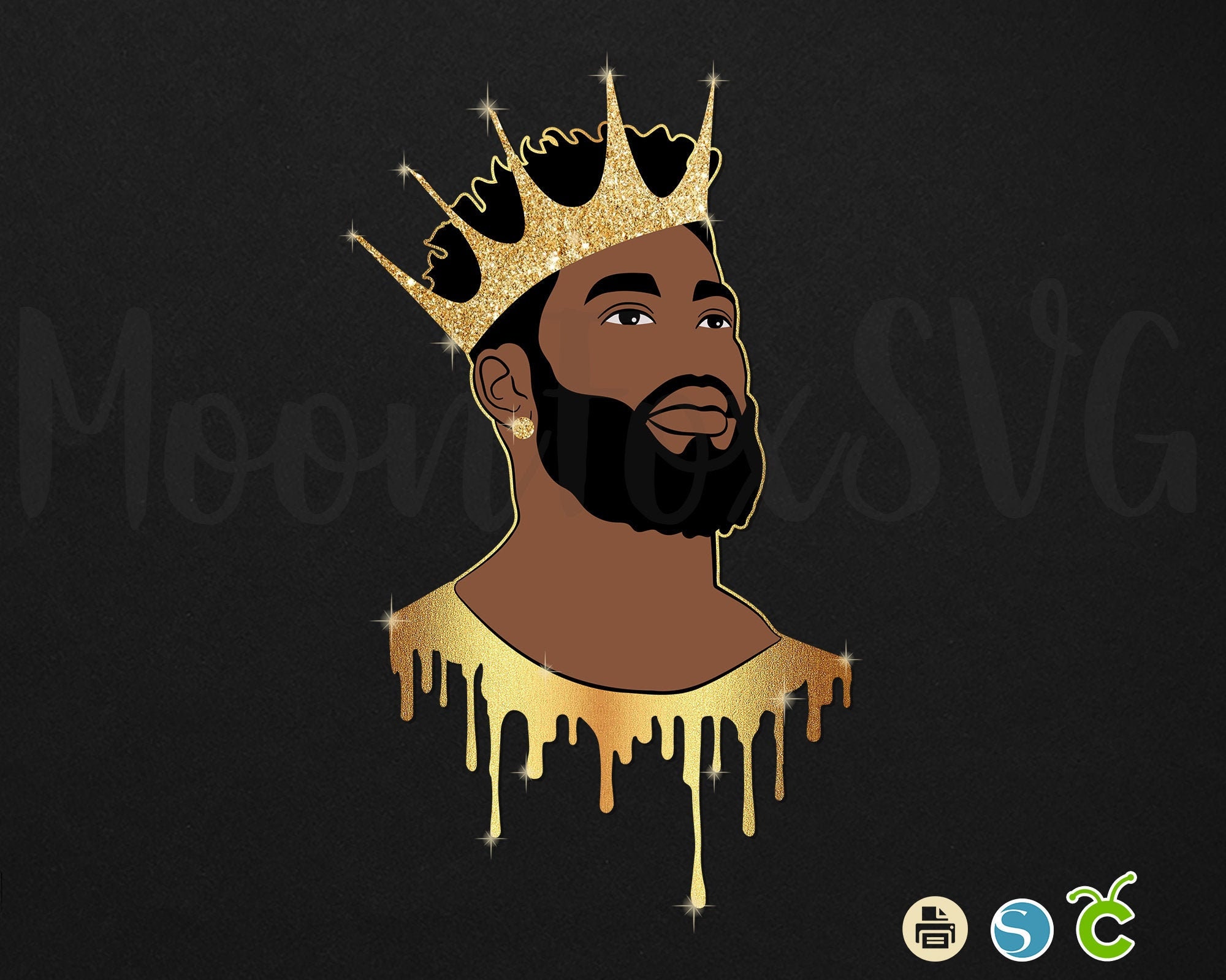 Black King Art Printable, Afro Art, African American Art, Printable Wall  Art, African American Illustration, King Art, Black Fathers 