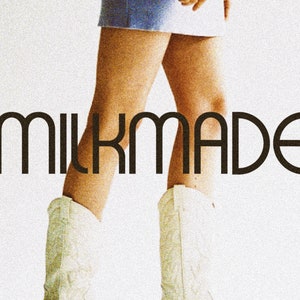Milk Made - Sans-Serif Schriftart, Retro-Schrift, Cricut-Schriften, Procreate-Schriften, Canva-Schriften, Fun-Schrift zum Basteln