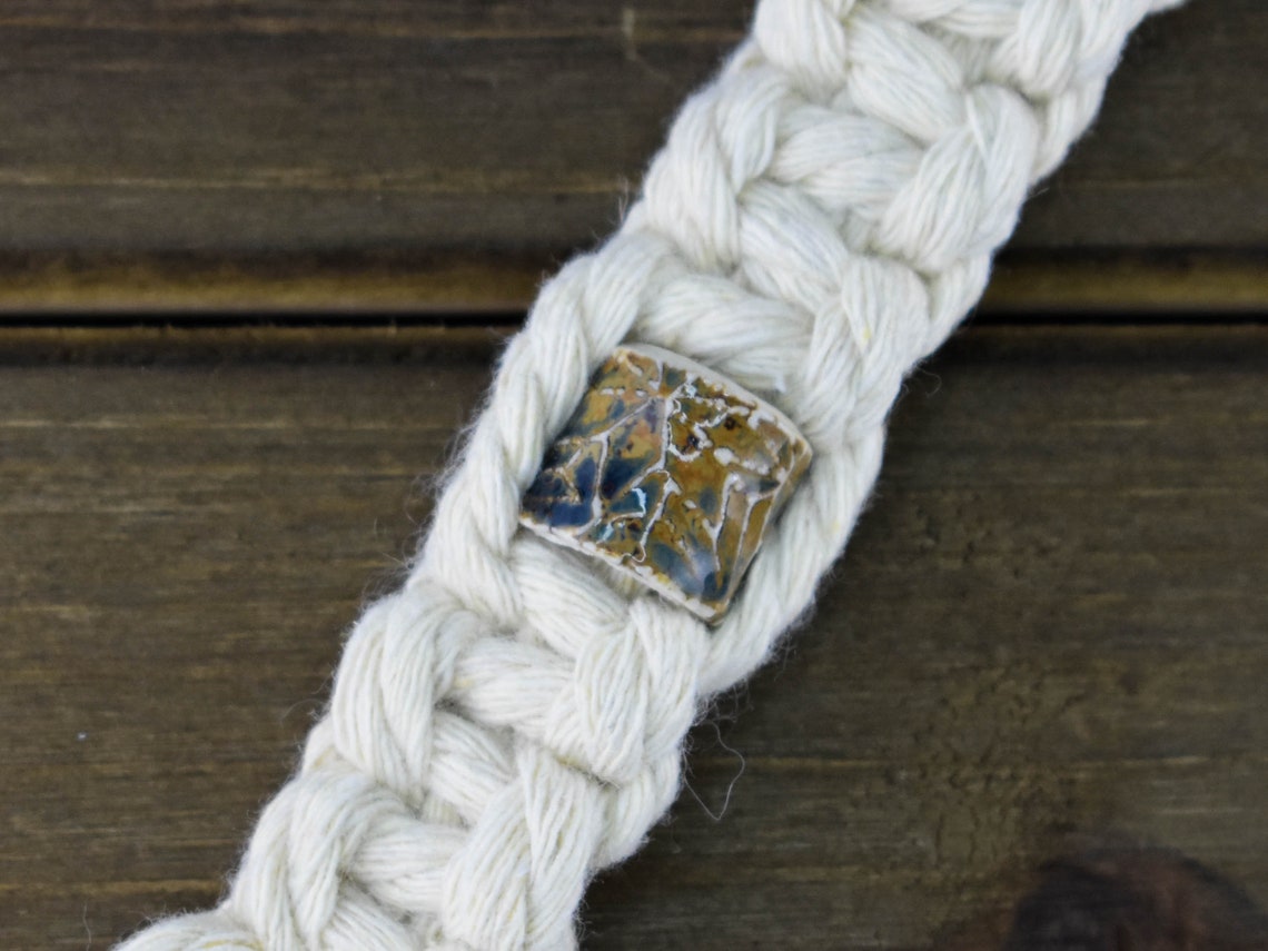 Ceramic Macrame Beads Clay Beads Big Hole Beads Boho Beads Macrame