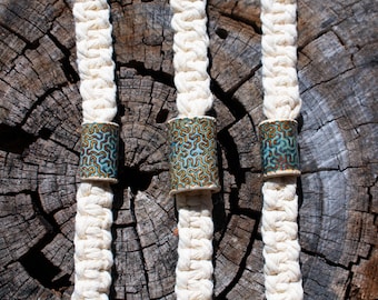 Ceramic Macrame Beads | Clay Beads | Big Hole Beads | Boho Beads | Macrame Accessories | Unique One-of-a-Kind Beads | Dreadlock Beads