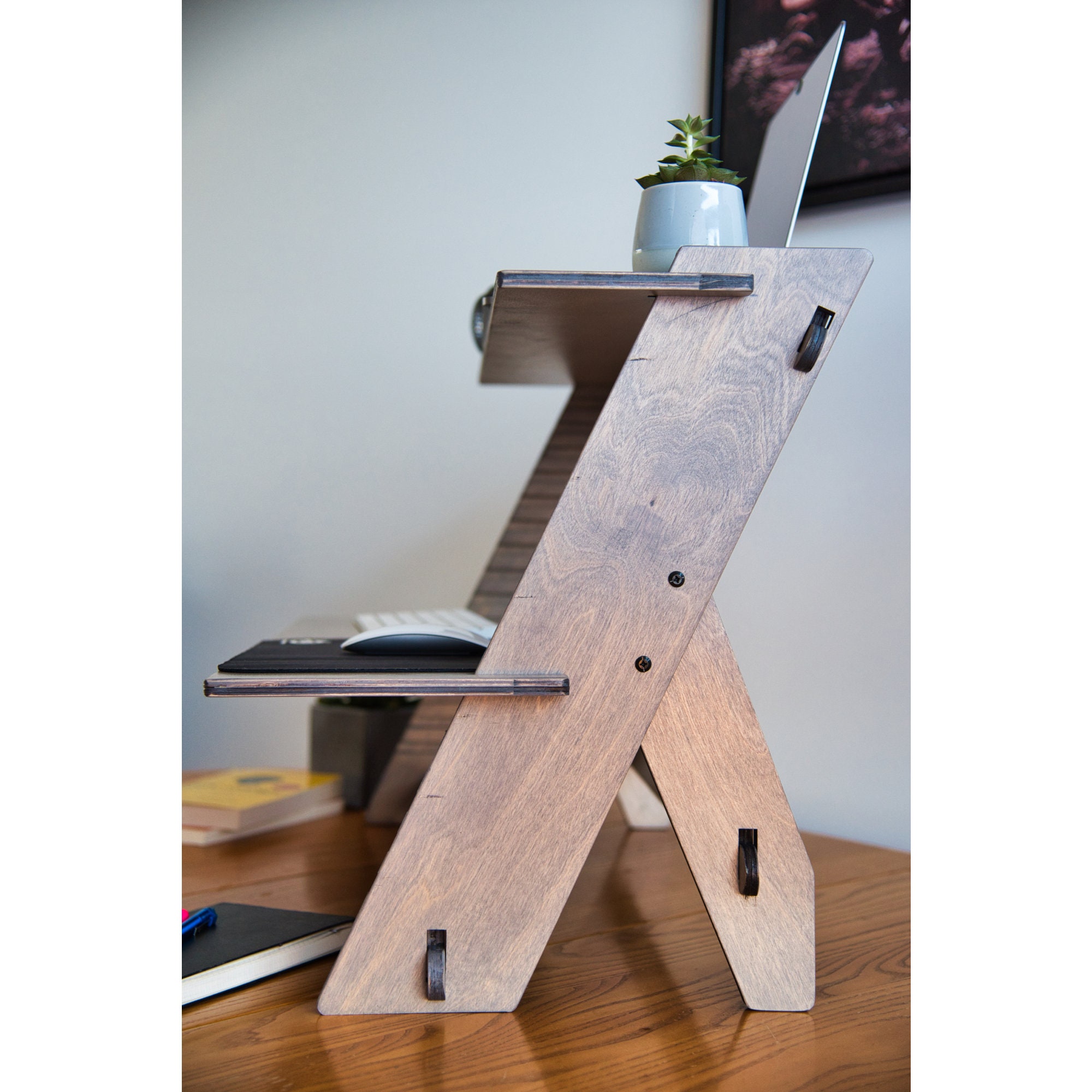 Wooden standing desk Etsy