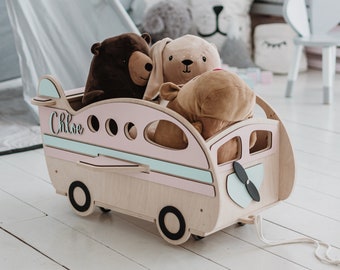 Personalized Baby Toy Organizer, Unique Box Nursery Storage, Playroom Decor, Toy Chest With Wheels,  1st Birthday Gift, Baby Shower Present