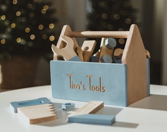 Boîte à outils de développement en bois pour enfants et jouets géoplans, cadeau unique pour bébé garçon, neveu, idée cadeau, jouet pour tout-petit