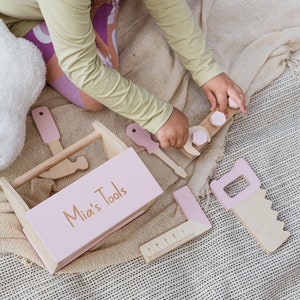 Educational toys for 1 2 3 year old, Personalized Wooden Tool Set, Kids Repair Kit, Montessori Toys And Games, Baby Christmas Gift Idea