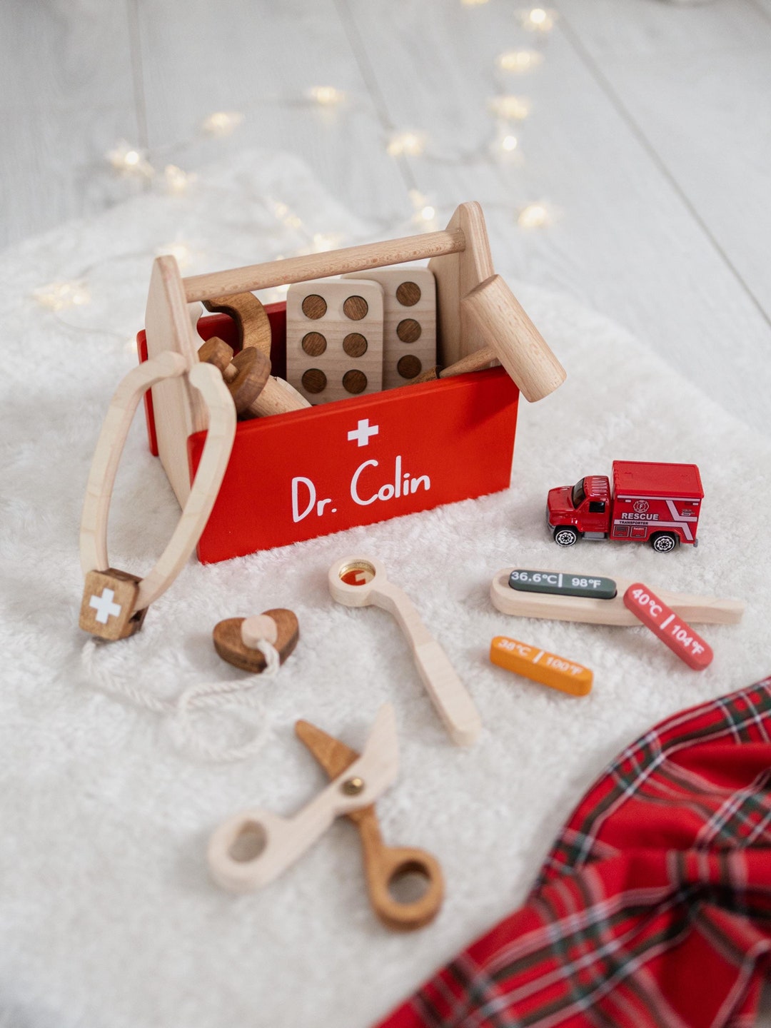 Wooden Doctor Kit Play Set