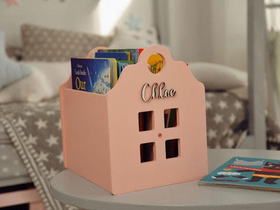 Wooden Book Box Storage for Nursery Organization t Oy Storage
