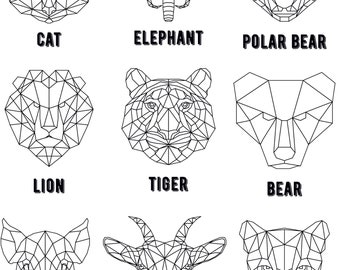 Tatouage Chat Geometrique Etsy Tatouage Chat Geometrique Etsy