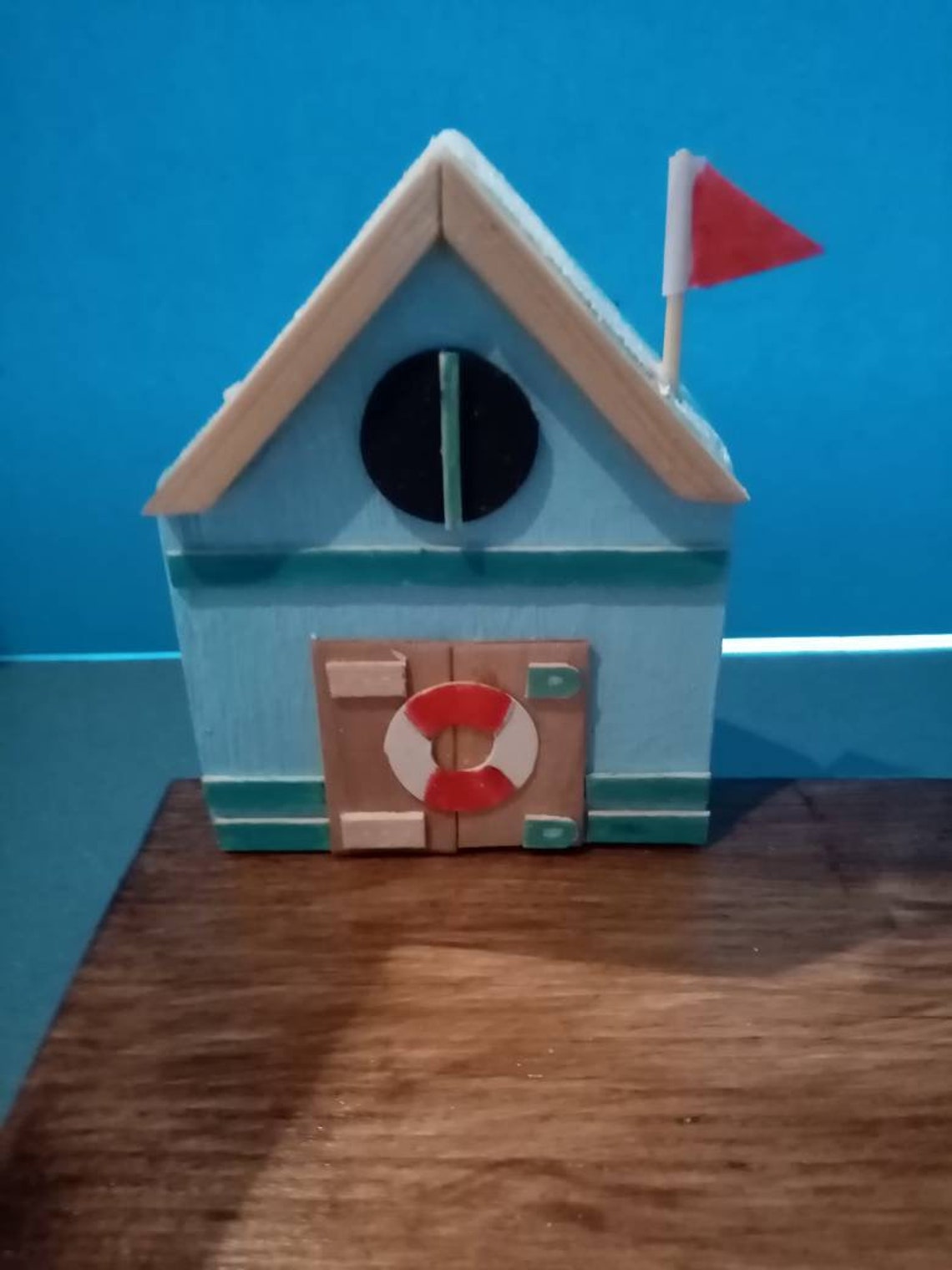 Bathroom Beach hut ornament. A delightful wooden beach hut Etsy